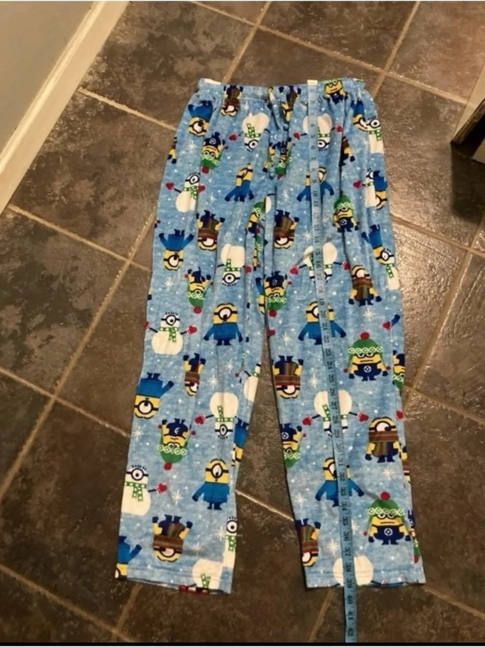 Minions Pajama Pants Blue Sleepwear Bottoms Women's Size L